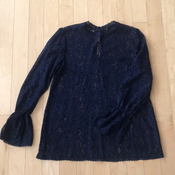 Navy Lace Zara Blouse - Picture 2 of 4